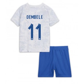 Francuska Ousmane Dembele #11 Gostujuci Dres za Dječji SP 2022 Kratak Rukavima (+ kratke hlače)